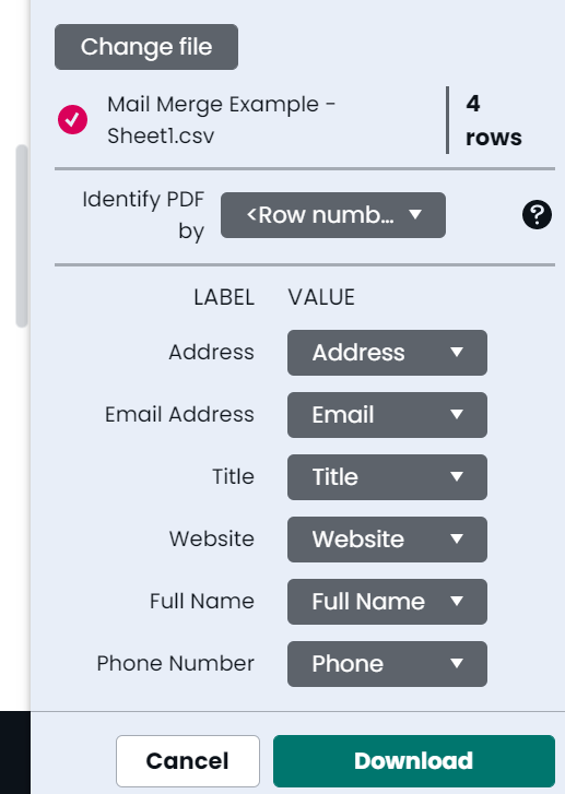 how do i know if my mail merge sent