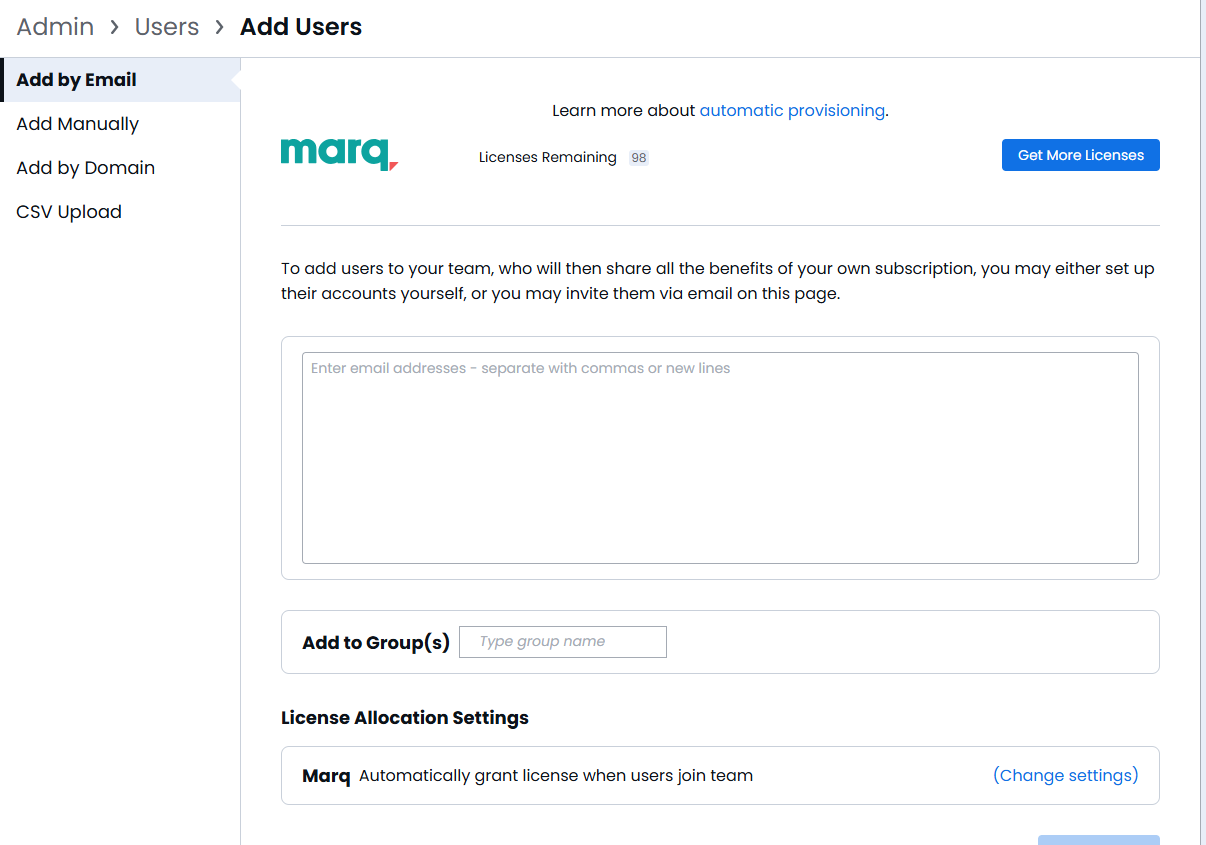 Adding & Managing Team Members